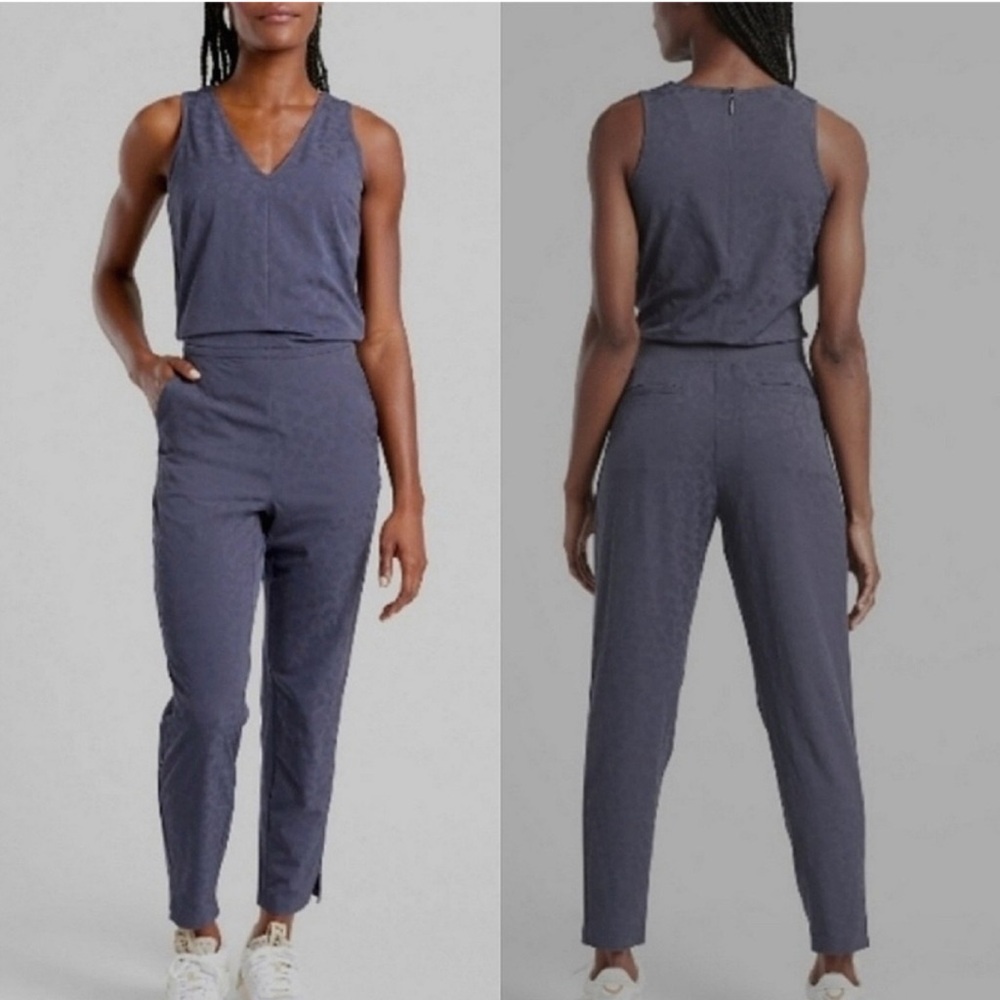 Athleta Textured Brooklyn Jumpsuit size 8